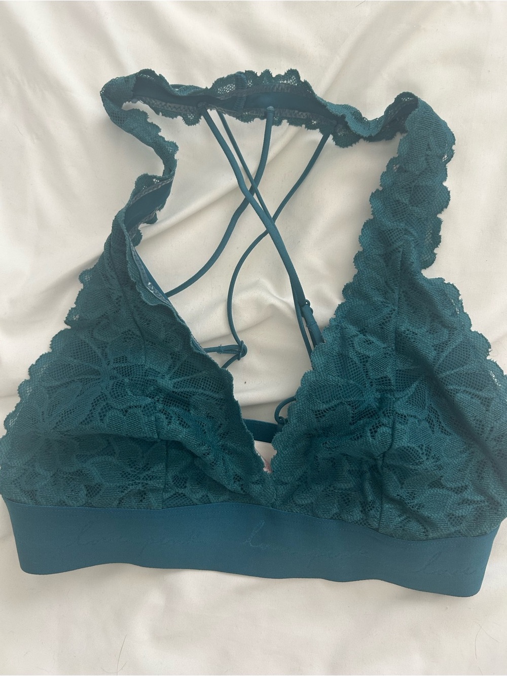 Victoria's Secret Teal Lace Strappy Bralette